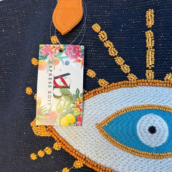 American & Beyond Evil Eye Tote beach bag - Picture 8 of 12